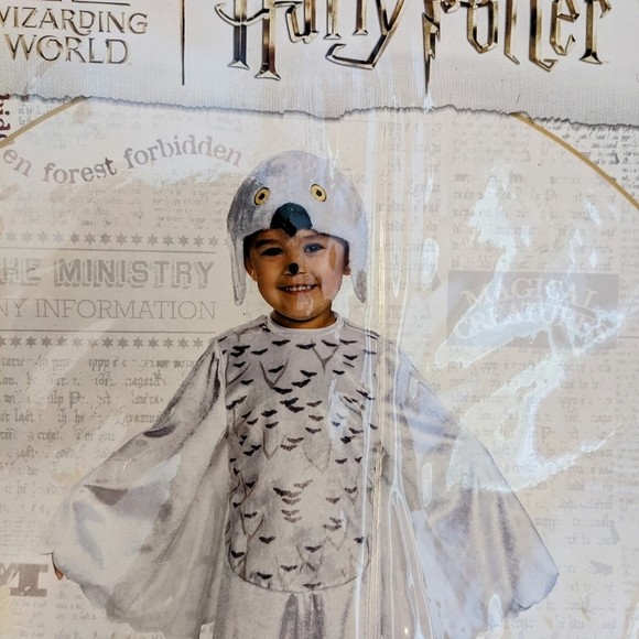 Harry Potter Hedwig Child Boys Costume‎ Large 4-6 yrs White NEW - Picture 3 of 7